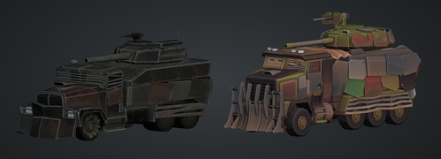 Wasteland Tank on a development image.