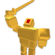 Gold Titan on a render.