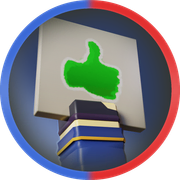 Default skin on the “First Match Win” badge.