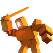 Gold Titan on a render.