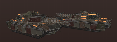 Apocalyptic skin on a development image.