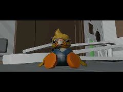 Nerd Ducky in the ending Bathroom Approach cutscene, alternate version.