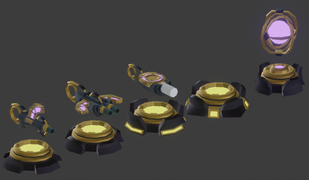 Unused Eclipse skin sentries on a development image.