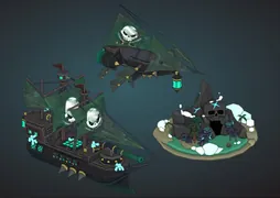 Pirate skin on a development image.