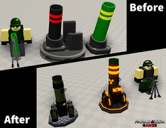 New and old Default skin comparison on a development image.