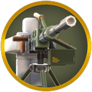 Default skin on the Gatling Gun Gamepass.