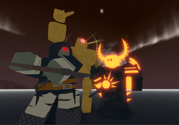 Gold Titan on a development image.
