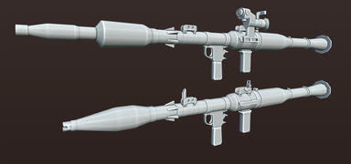 Two Rocketeer's RPG-7 variants on a development image.