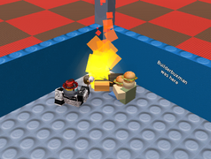 Two Tower Defense Simulator developers burning the creator of Tower Battles, Planet3arth alive.