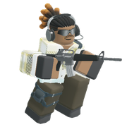 Grand Theft skin on a render.