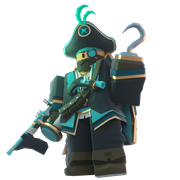 Pirate skin on a render.