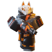 Vigilante skin on a render.