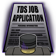Default skin on the Job Application sticker.