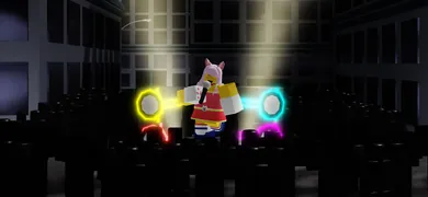 Neko skin on a render.