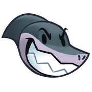 Shark skin on the CHOMP sticker.