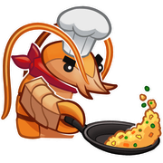 Shrimp skin on the Shrimp Fried Rice sticker.