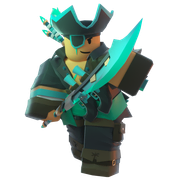Pirate skin on a render.