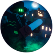 Shredder on the Halloween 2019 badge.