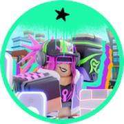 Neon Rave skin on The Takeover - Tier I badge.