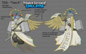 Two X on concept art.
