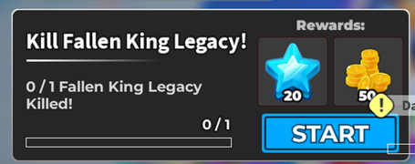 Fallen King Legacy in the quest.
