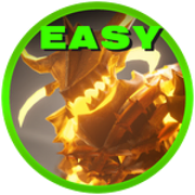 The Nightmare Realm on the Night II Easy Badge.