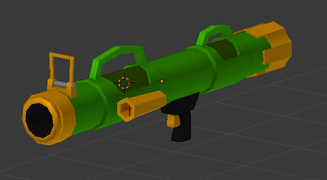 Toy skin's weapon on a development image.