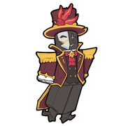 Cardboard cutout of the Narrator.