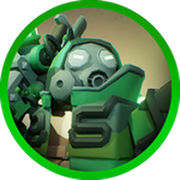 Default skin on the Sabotage the Plant badge and the Saboteur gamepass.