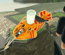 Shrimp skin on a development image.