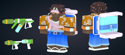 Pool Party skin on a development image.