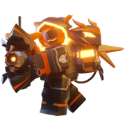 Vigilante skin on a render.