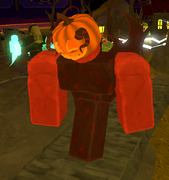 Demon with one of the Pumpkins currency hats.