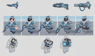 Default skin on concept art.