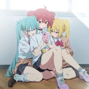 Miku, Neru, and Teto as schoolgirls