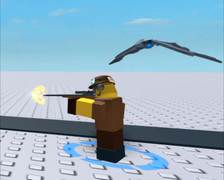 Hunter on a development image.