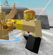 Golden skin and Golden Mafia on a development image.