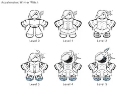 Ice Witch skin on a concept art.