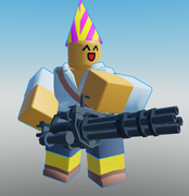 Party skin on a development image.