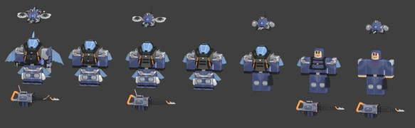 Scuba Ops skin on a development image.