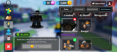 Mercenary Base being purchasable for 10,000 due to a bug.