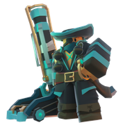 Pirate skin on a render.