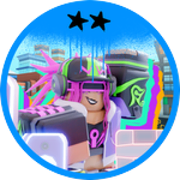 Neon Rave skin on The Takeover - Tier II badge.