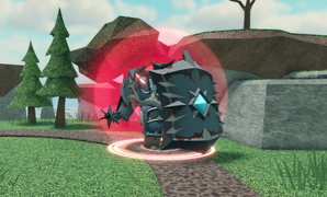 Fallen Shield on a development image.