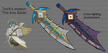 Two X on concept art.