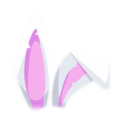 Bunny ears from the nametag.