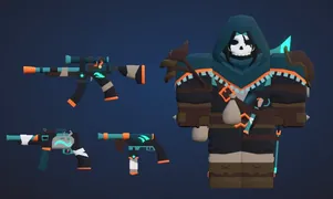 Pirate skin on a development image.