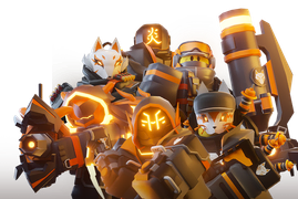 Vigilante skin on a render.