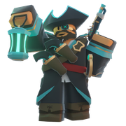 Pirate skin on a render.