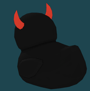 Beach skin's evil duck on a development image.